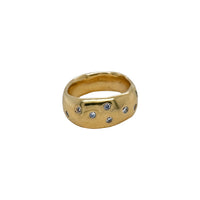 Wide  Band in 14k Gold with Sapphires  - Custom