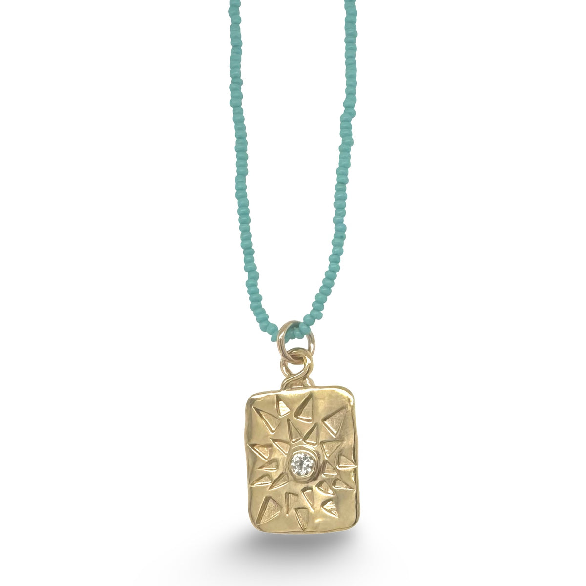 VIV NECKLACE IN GOLD ON TURQUOISE BEADS