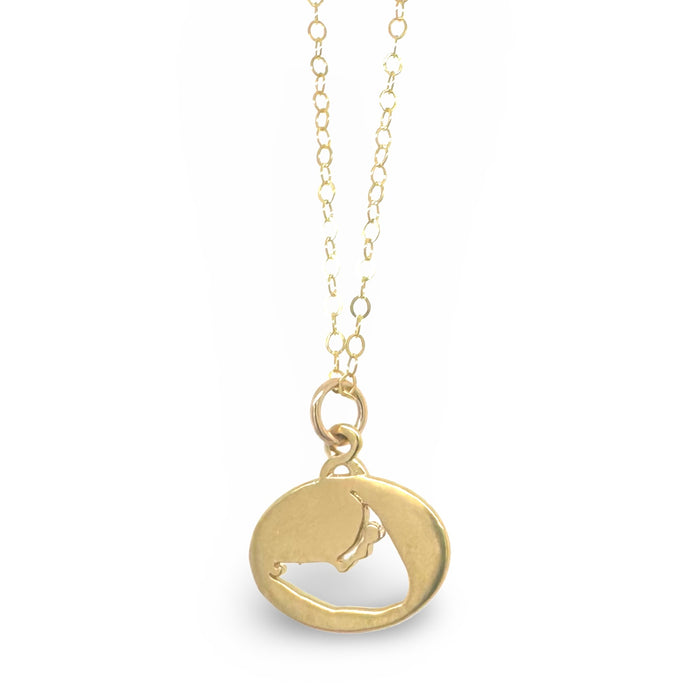 NANTUCKET OVAL NECKLACE IMPRINT IN GOLD