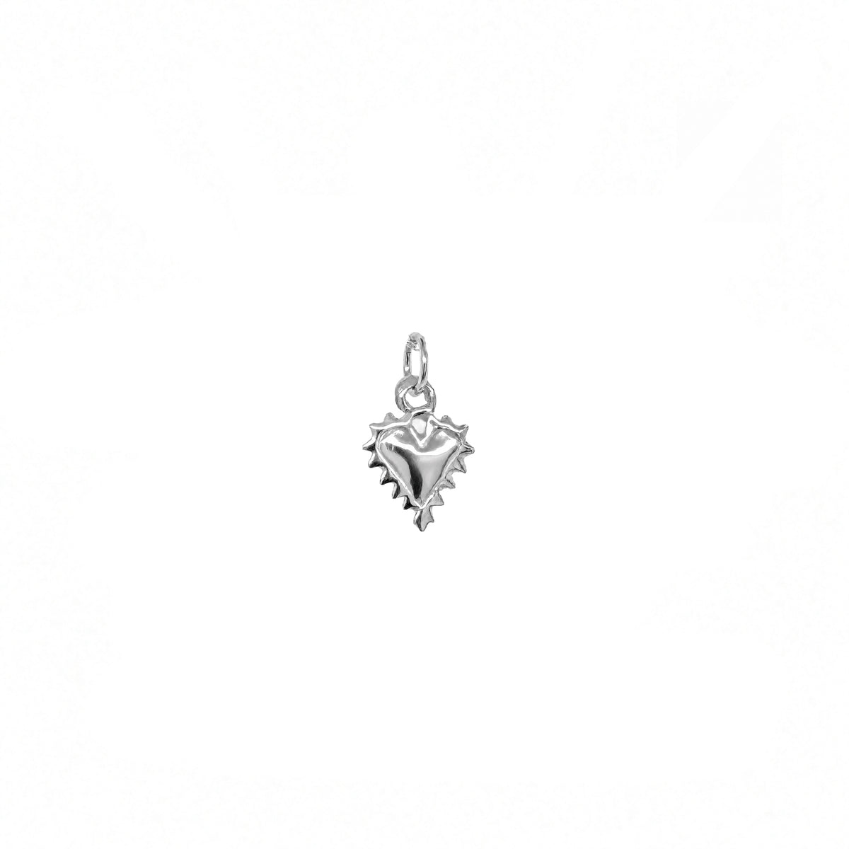 Teeny Tiny Essie Heart Charm in Silver