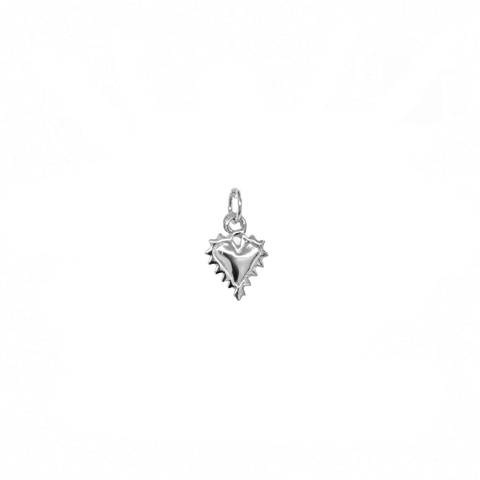 Teeny Tiny Essie Heart Charm in Silver