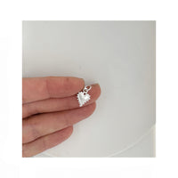 Teeny Tiny Essie Heart Charm in Silver