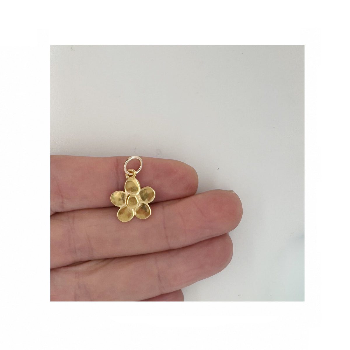 Flower Charm In 14k Gold