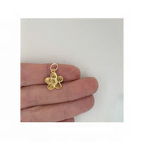 Flower Charm In 14k Gold