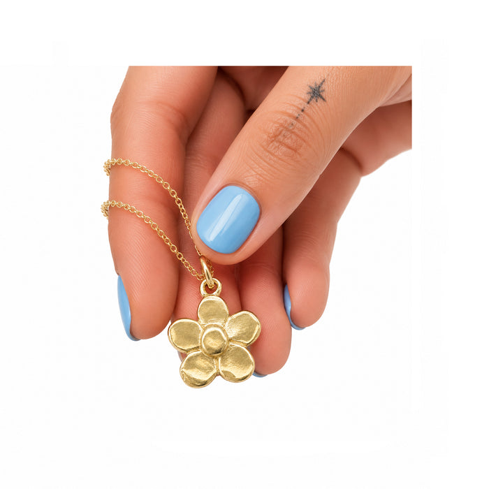 Flower Charm In 14k Gold