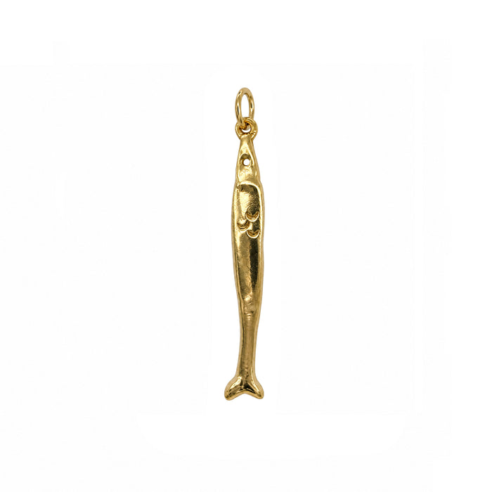 Nantucket Skinny Fish Pendant in 14k Gold
