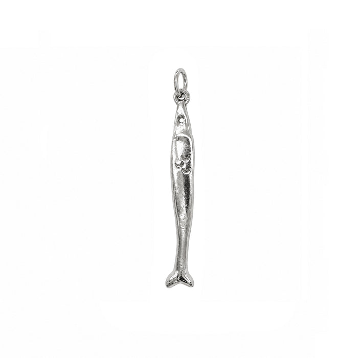 Skinny Fish Pendant in Silver