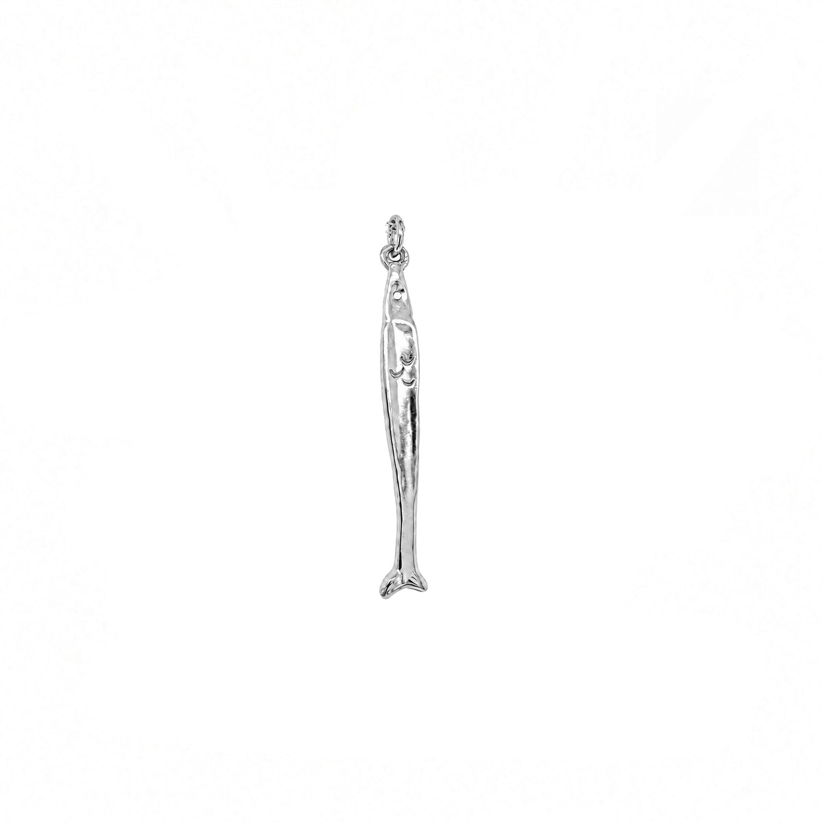 Skinny Fish Charm In Silver