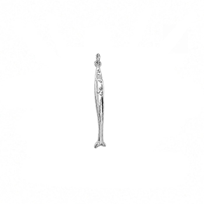 Skinny Fish Charm In Silver