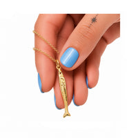 Nantucket Skinny Fish Pendant in 14k Gold