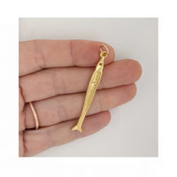 Nantucket Skinny Fish Pendant in 14k Gold