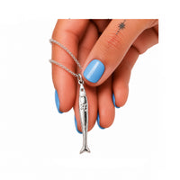 Skinny Fish Pendant in Silver