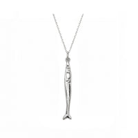 Skinny Fish Pendant in Silver