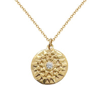 Kha Sun Print Necklace in Gold Plate