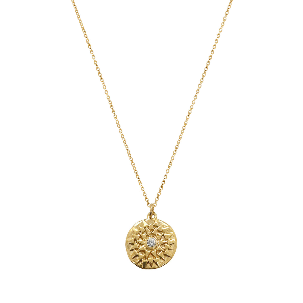 Kha Sun Print Necklace in Gold Plate