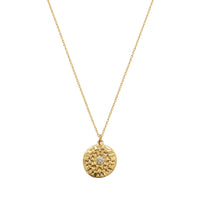 Kha Sun Print Necklace in Gold Plate