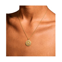Kha Sun Print Necklace in Gold Plate
