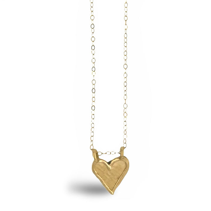 Large Heart Necklace in gold By Keely Smith Jewelry Designs