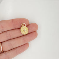Rae Star Sparkle and Sapphire Necklace In Gold Plate