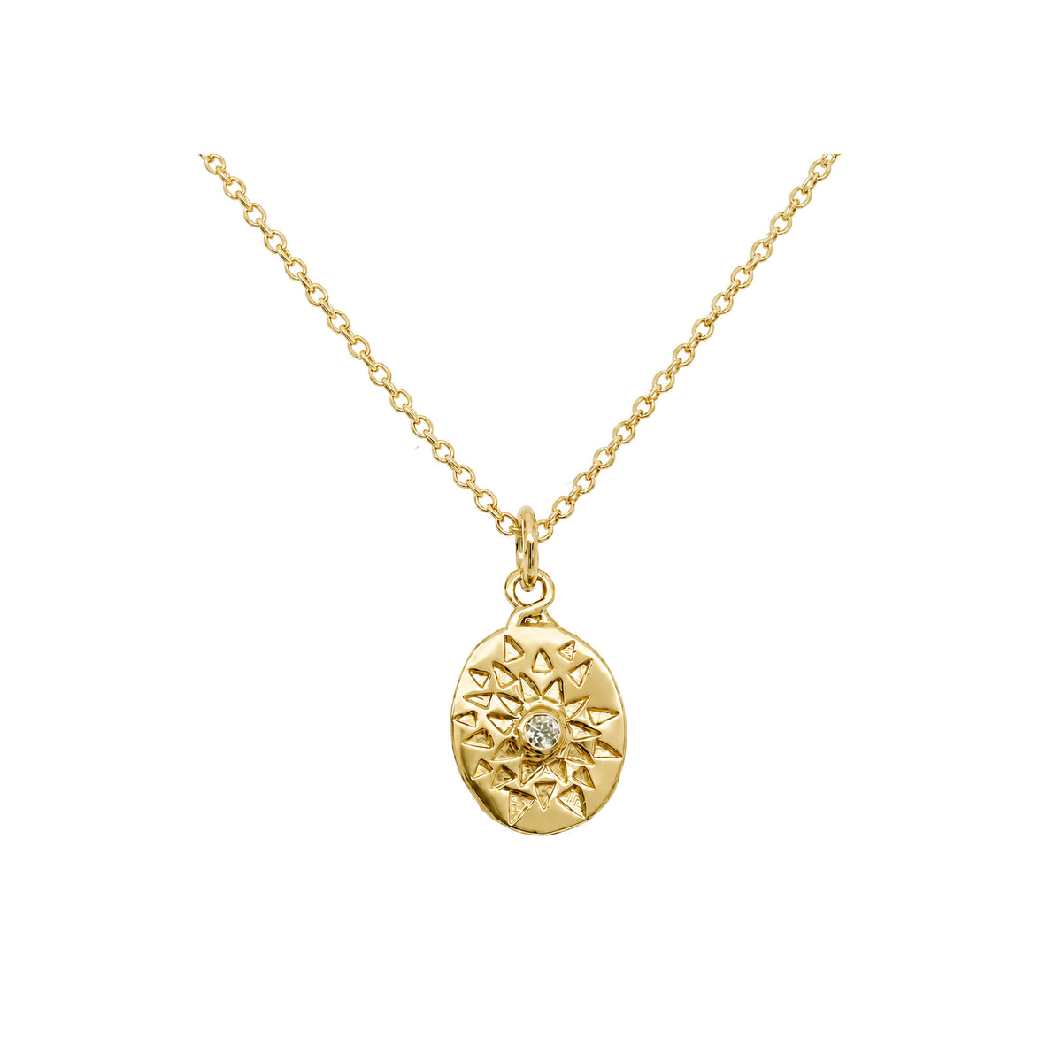 Rae Star Sparkle and Sapphire Necklace In Gold Plate