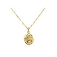 Rae Star Sparkle and Sapphire Necklace In Gold Plate