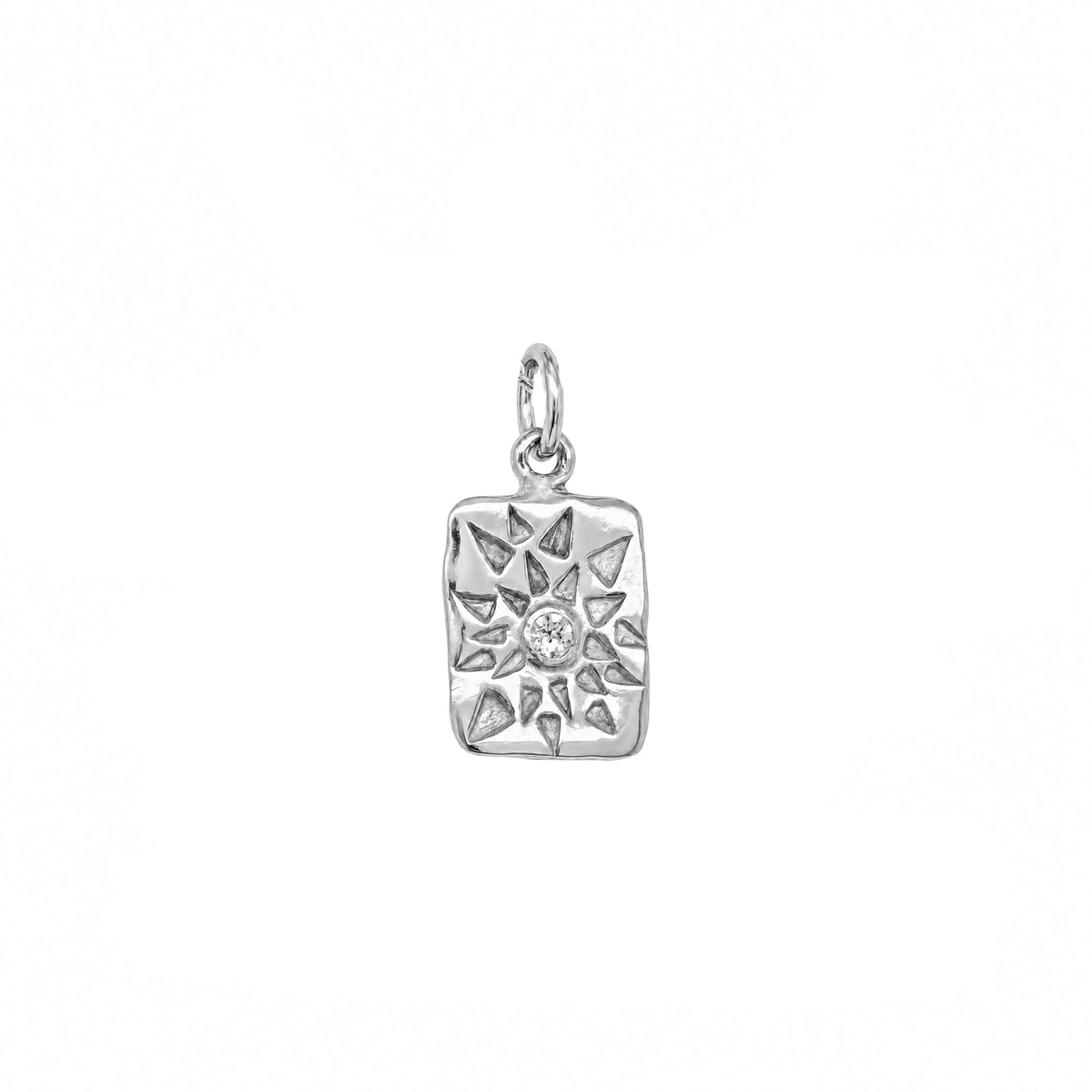 Viv Star Print and Sapphire Charm In Silver