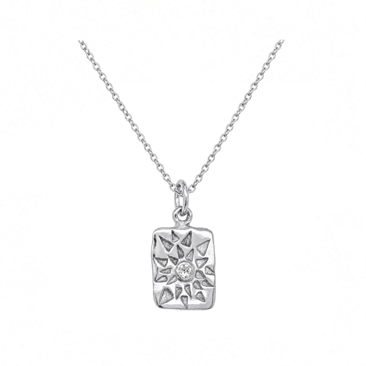 Star Spark Necklace In Silver