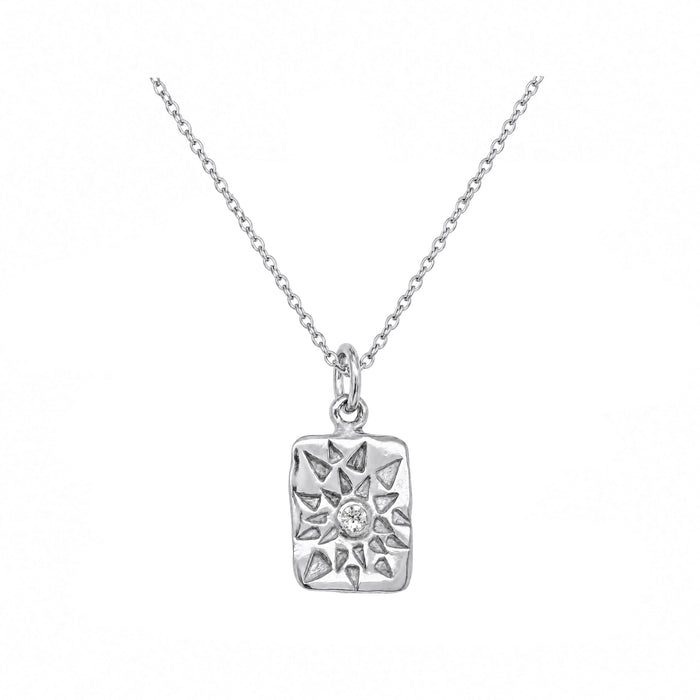 Star Spark Necklace In Silver