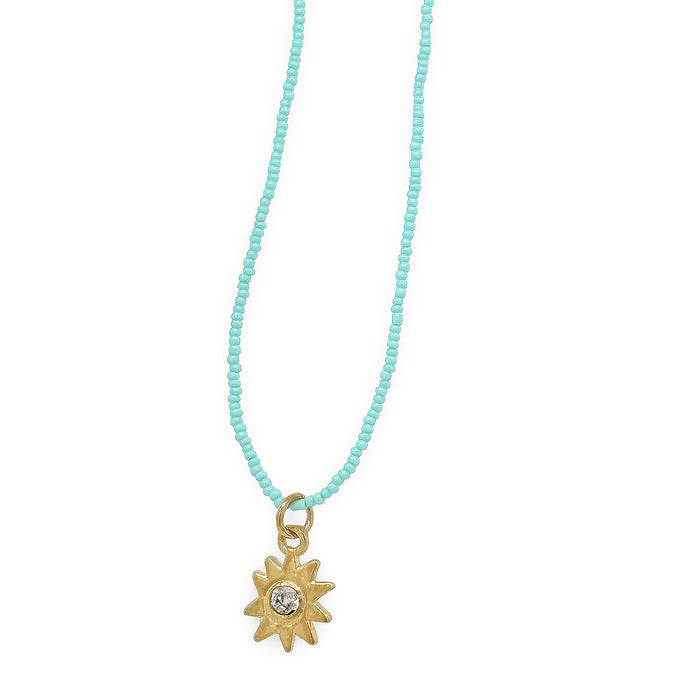 NIGHT STAR NECKLACE IN GOLD ON TEENY BEADS