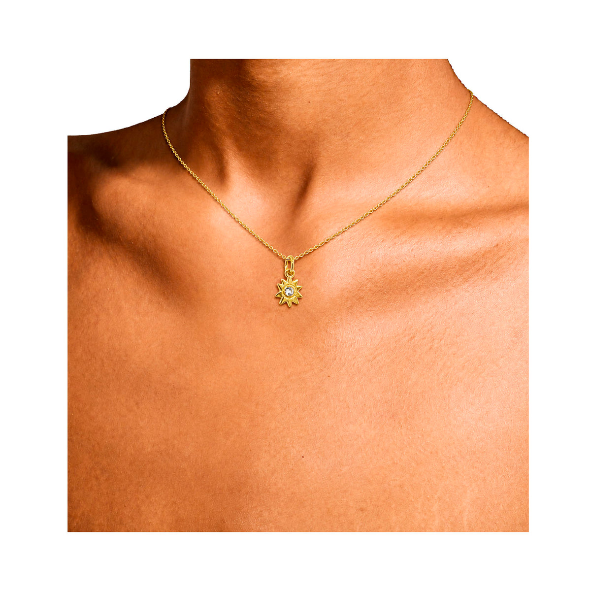Night Star Necklace In Gold Plate