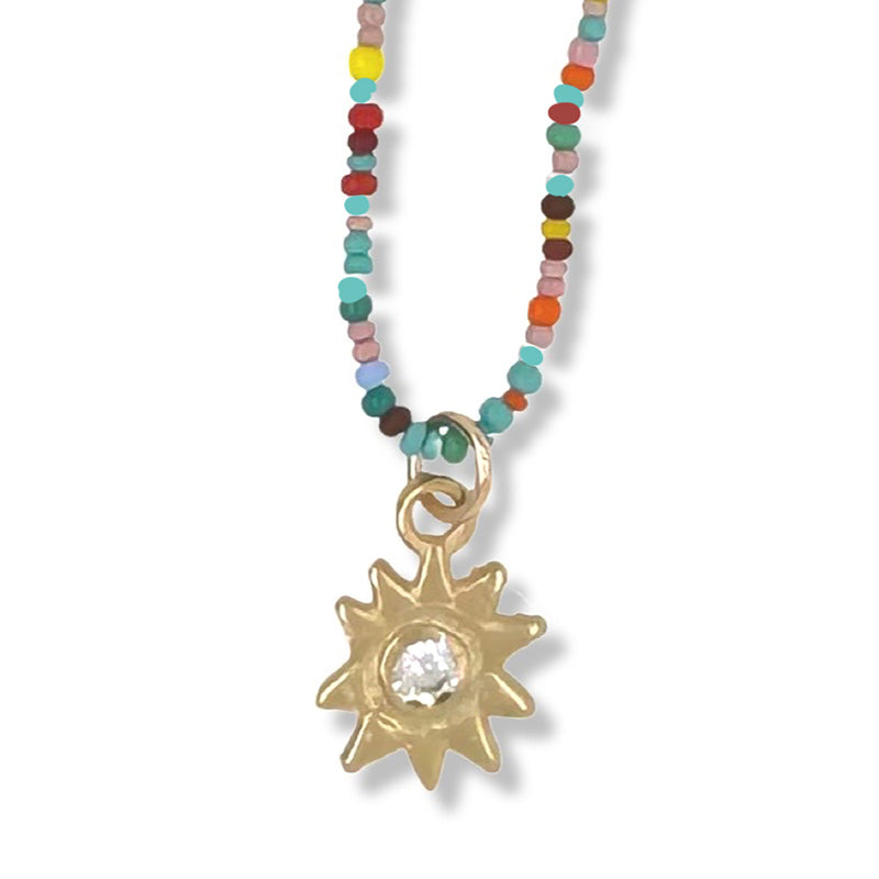 NIGHT STAR NECKLACE IN GOLD ON TEENY BEADS