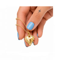 Large Essie Heart Necklace in Gold Plate