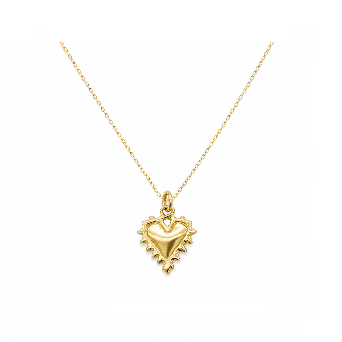 Large Essie Heart Necklace in Gold Plate