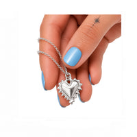 Large Essie Heart Charm in Silver