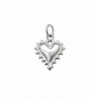 Large Essie Heart Charm in Silver