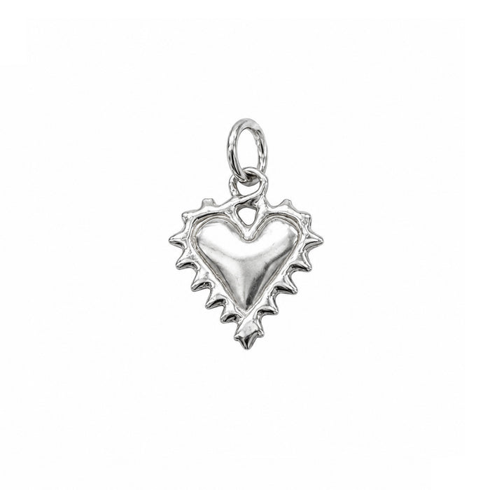 Large Essie Heart Charm in Silver