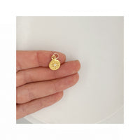 Mini Star and Sapphire Charm in 14k Gold