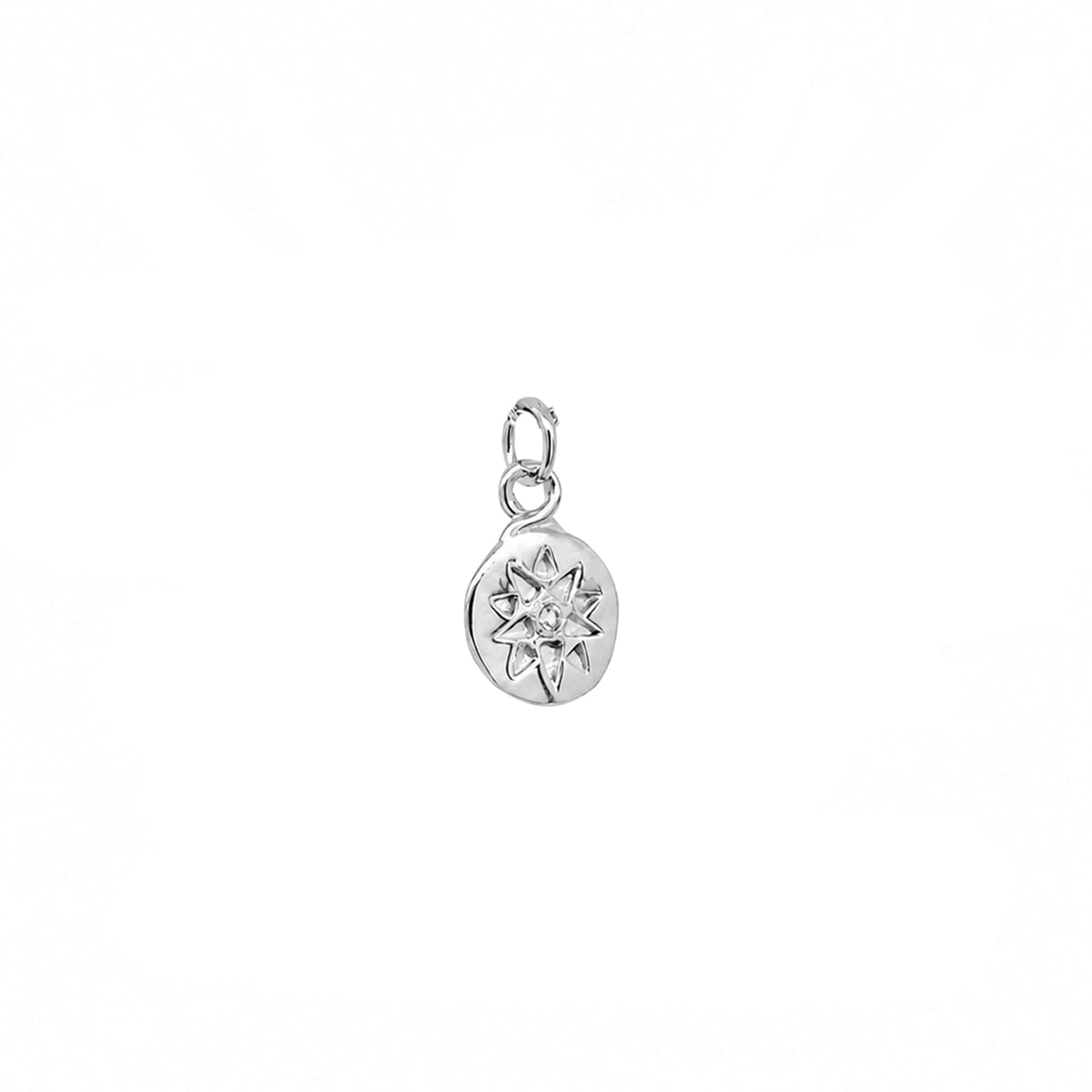 Mini Star Imprint and Sapphire Charm In Silver