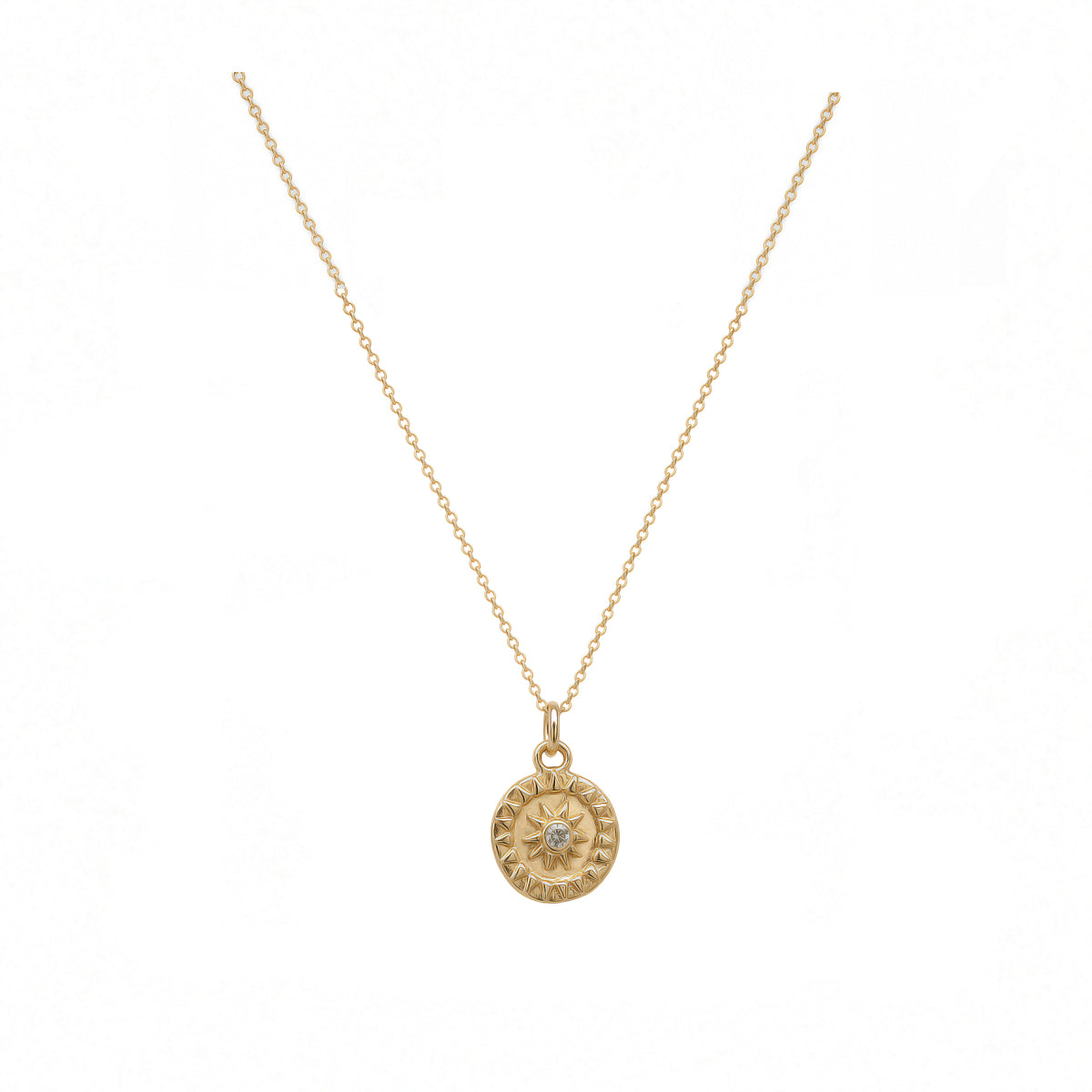 Small Sol Sunshine Necklace In Gold Plate