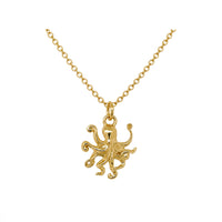 Octopus Necklace In Gold Plate