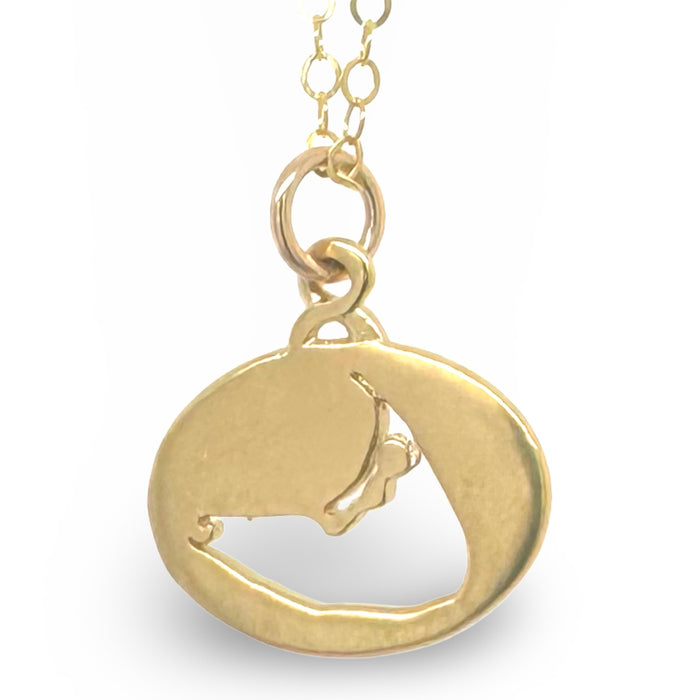 NANTUCKET OVAL NECKLACE IMPRINT IN GOLD