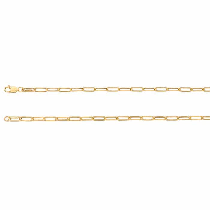 Large Paperclip Chain  in 14k Gold