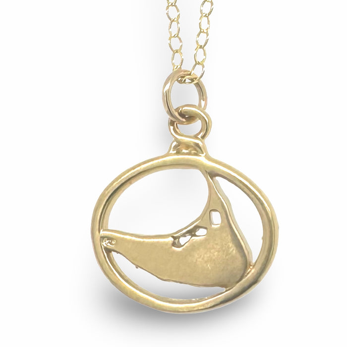 MINI NANTUCKET OPEN OVAL NECKLACE IN GOLD