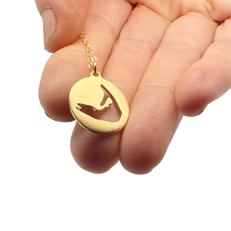 Nantucket Downtown Necklace - Gold Plate - 20mm