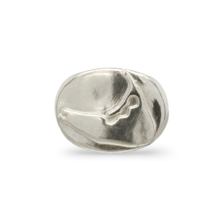 Nantucket Oval Silver Signet Ring - 709RS