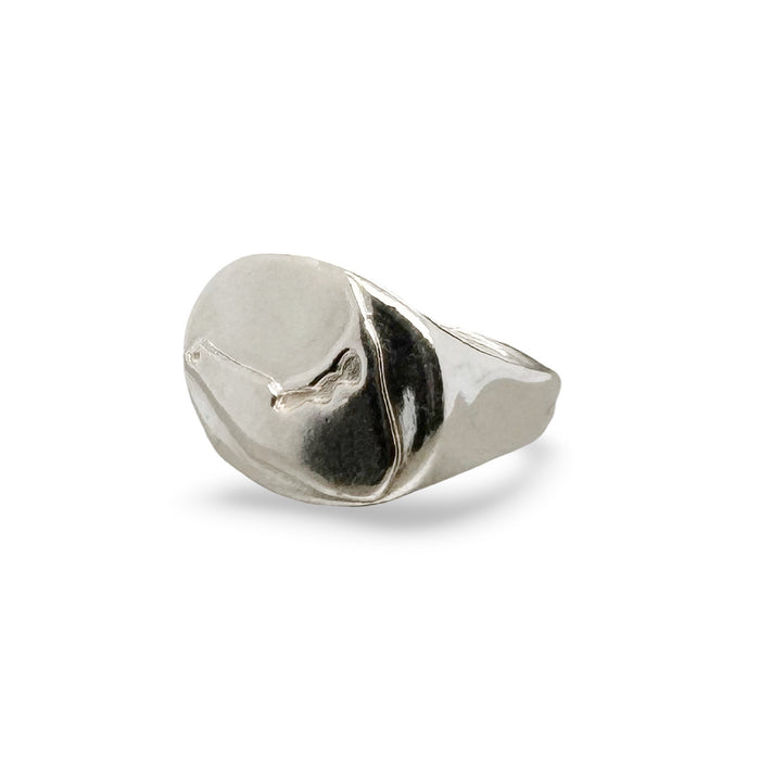 Nantucket Oval Silver Pinky Ring  - 709RSPKY