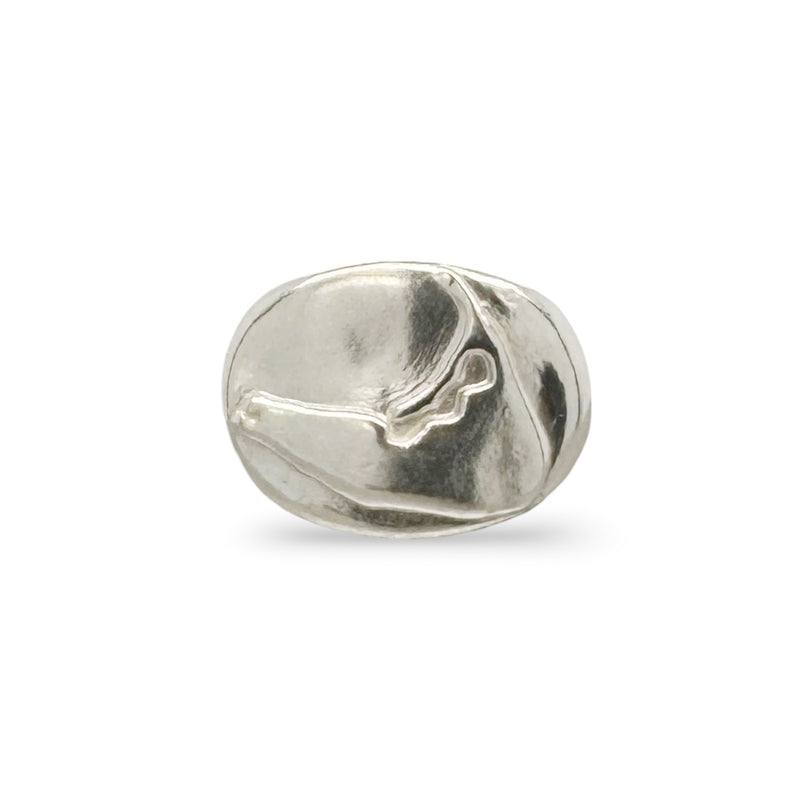 Nantucket Oval Silver Pinky Ring  - 709RSPKY