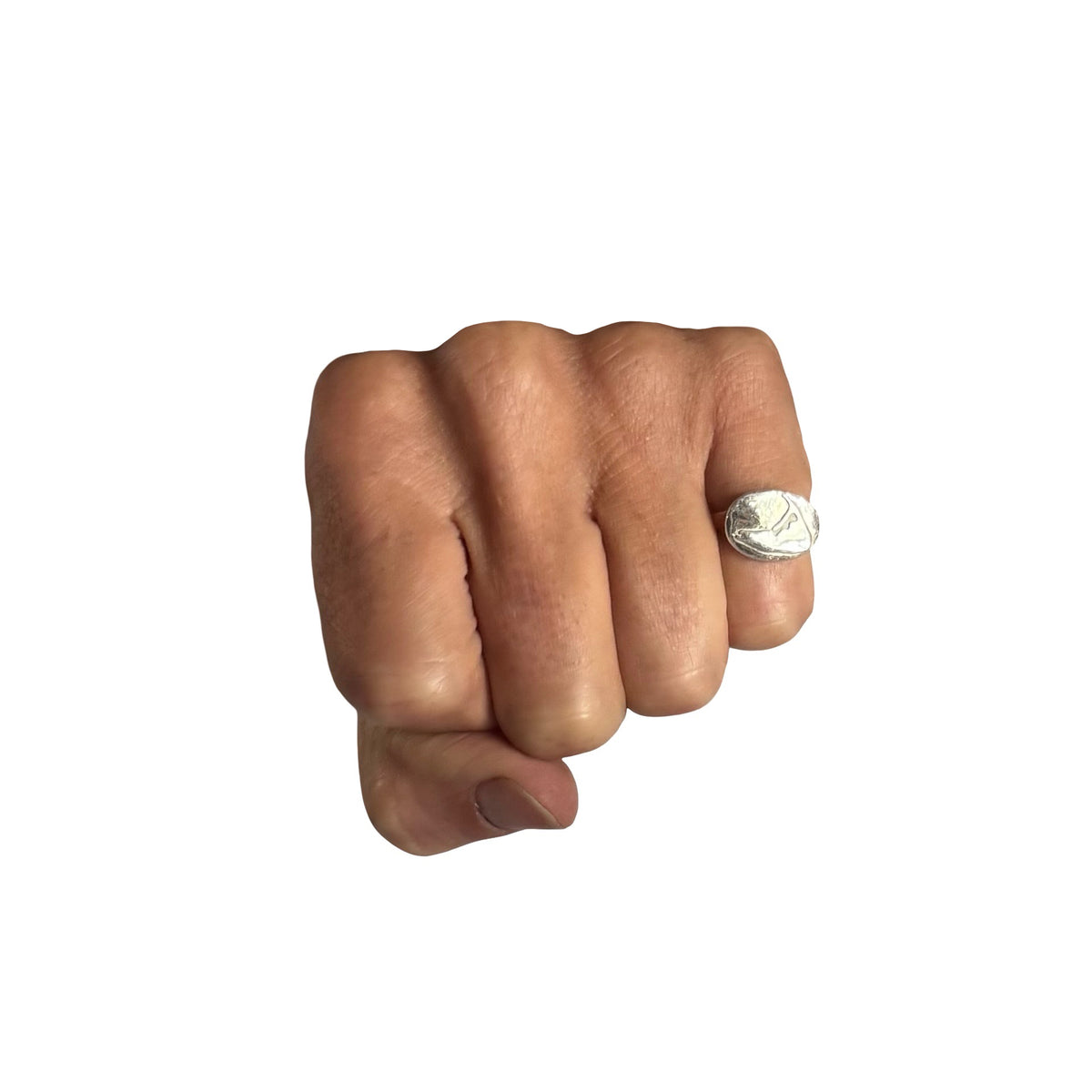 Nantucket Oval Silver Pinky Ring  - 709RSPKY