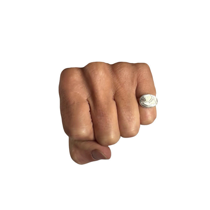 Nantucket Oval Silver Pinky Ring  - 709RSPKY