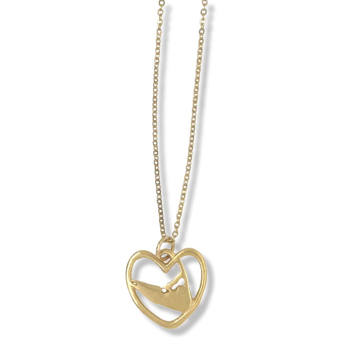 SCONSET NANTUCKET HEART NECKLACE IN GOLD ©